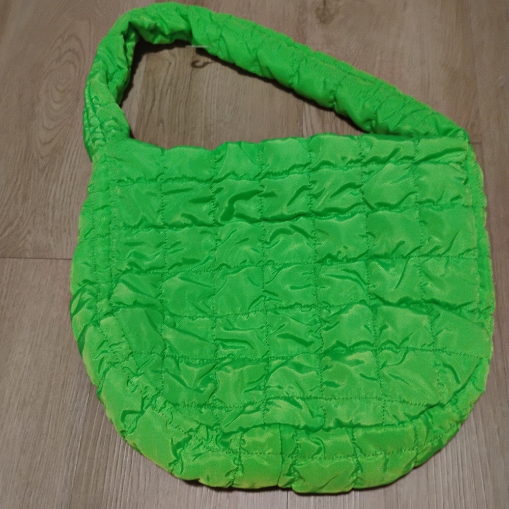 Vibrant Green Quilted Women's Bag